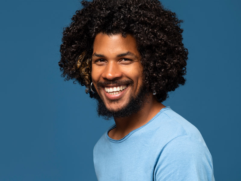 guy with afro